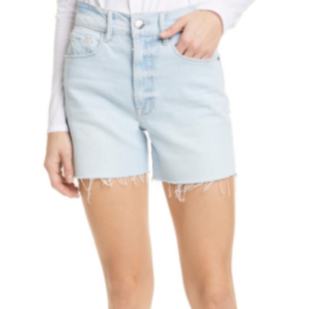 Frame Le Tour Shorts with Raw Edge